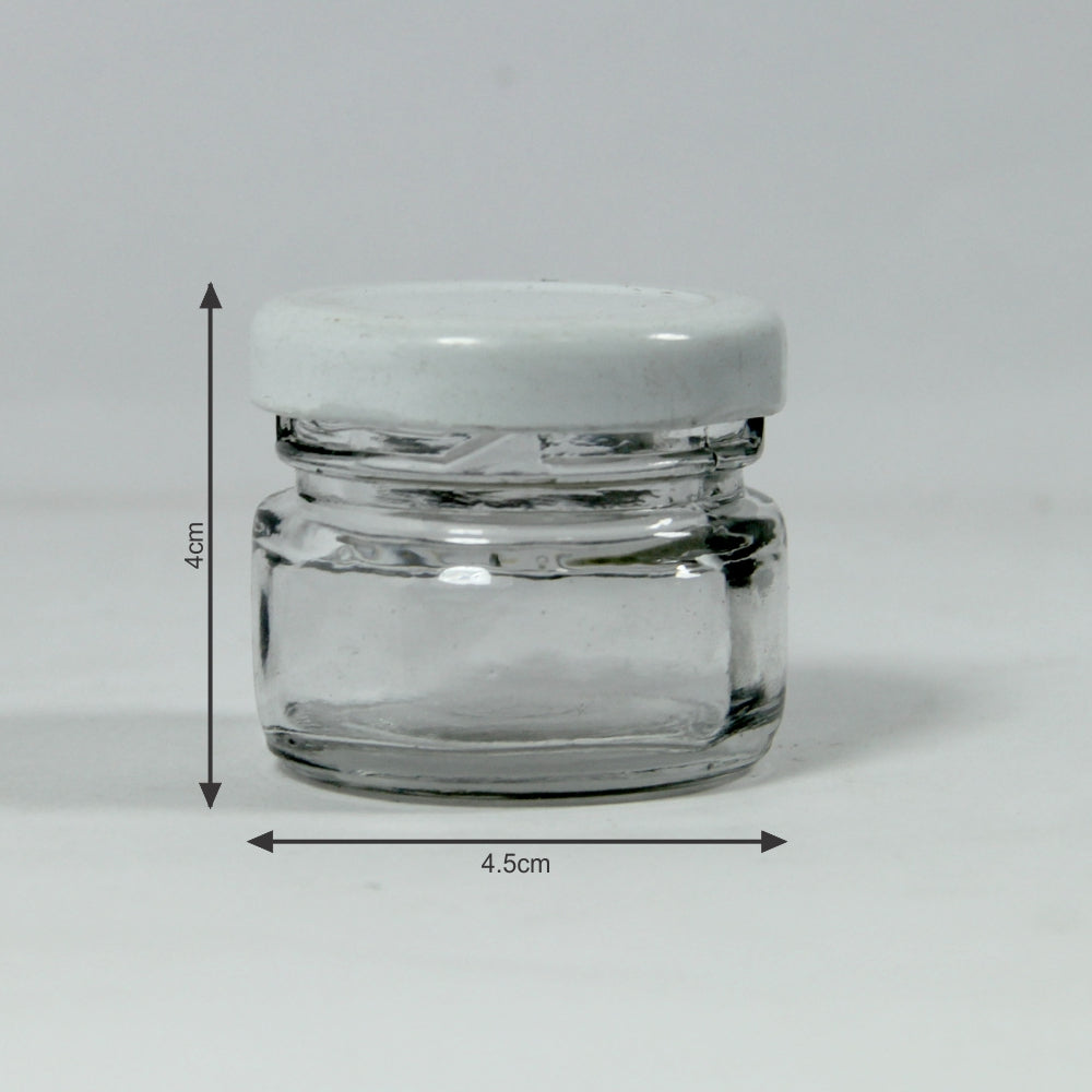 Puramio 28ml Round Glass Bottle with Metal Cap - Set of 12