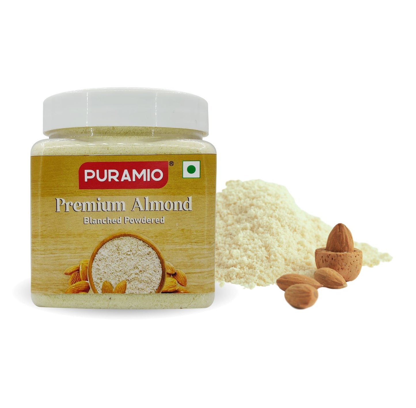 Puramio Premium Almonds (Blanched Powdered) , 250g