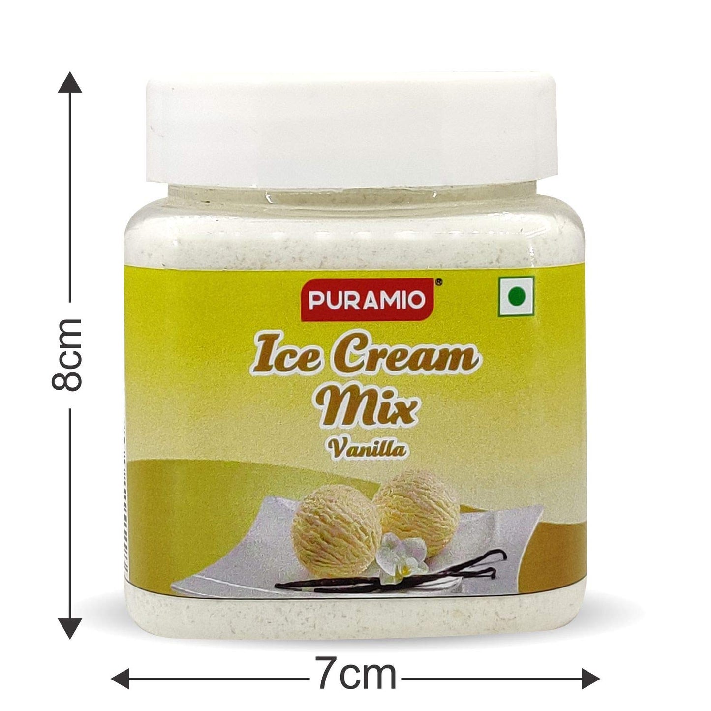 Puramio Ice Cream Mix - Vanilla & Chocolate, Each 250g [Pack of 2]