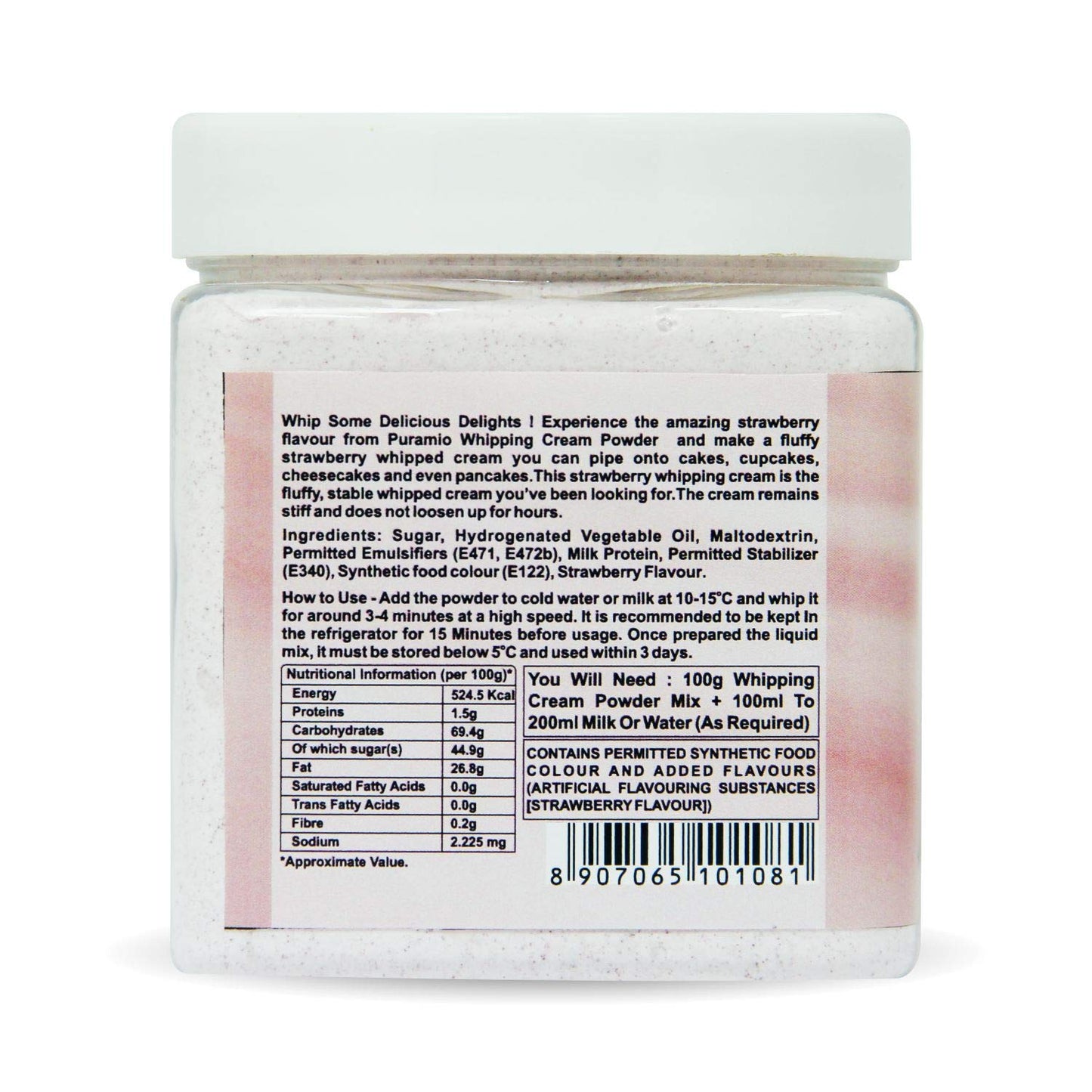 Puramio Whipping Cream Powder (Strawberry)