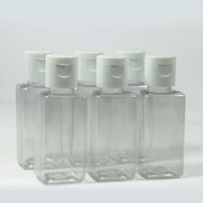 Puramio 50ml Square Pet Bottle - Set of 6