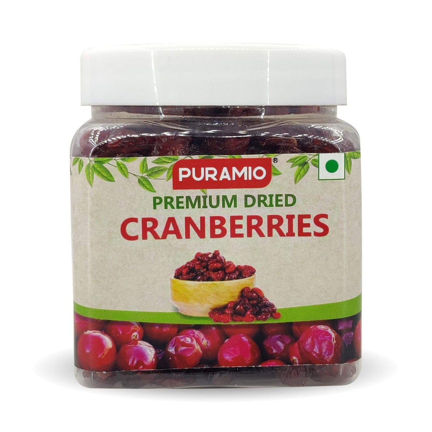Puramio Premium Dry Fruit Gifting Combo - Blueberry (150g), Cranberry (300g), Blackcurrent (350g) & Roasted Cashew (150g)