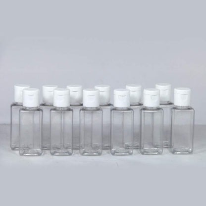 PURAMIO Plastic Bottle, 50ml, Set of 12, White