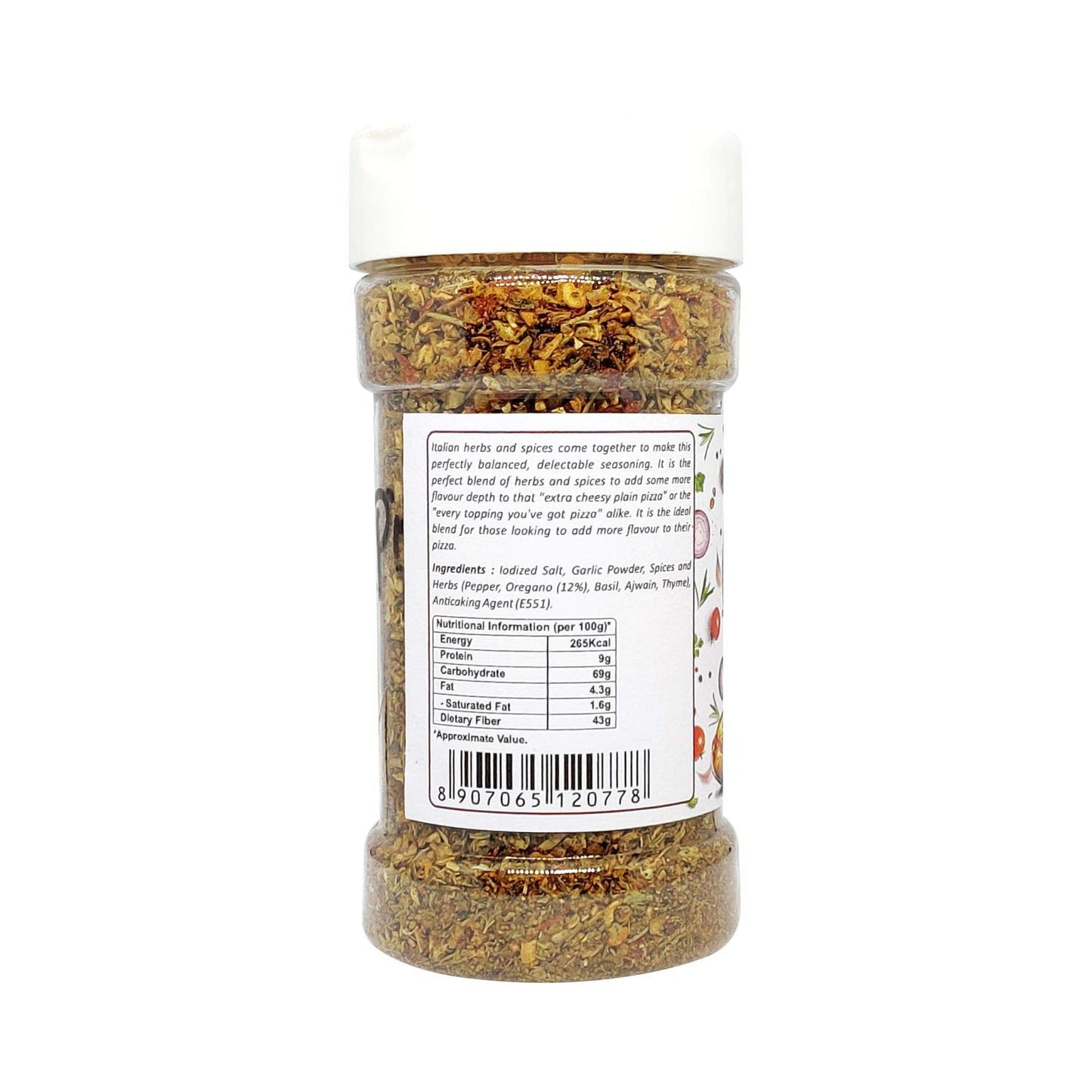 Puramio Combo Pack of Chilli Flakes, 70g + Pizza Seasoning, 100g [100% Natural]