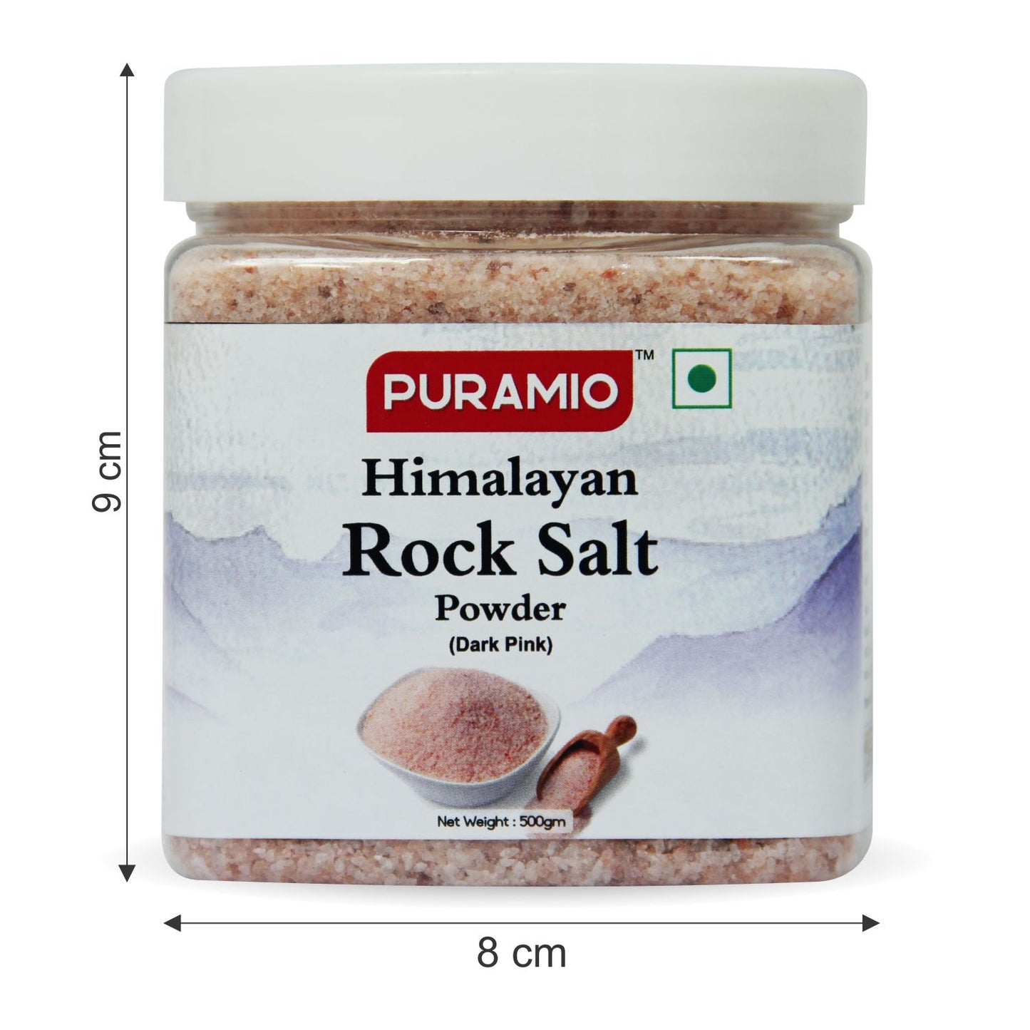 Puramio Himalayan Pink Rock Salt Powder - Dark, 1Kg