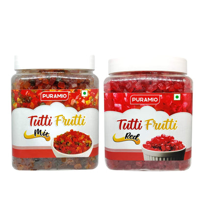 Puramio Combo of Tutti Frutti - Mix & Red, 800g Each (Pack of 2)