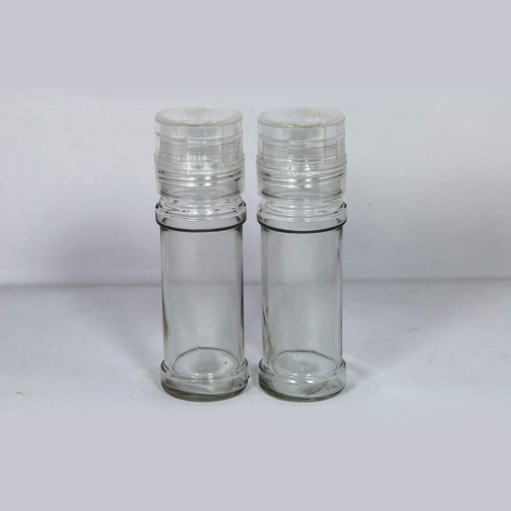 Puramio Spice Grinder/Crusher (Glass Bottle) (2 Bottles)