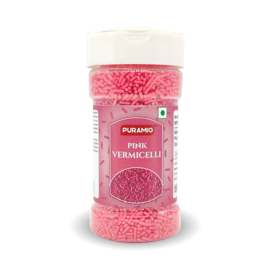 Puramio Pink Vermicelli Sprinkles ,125g