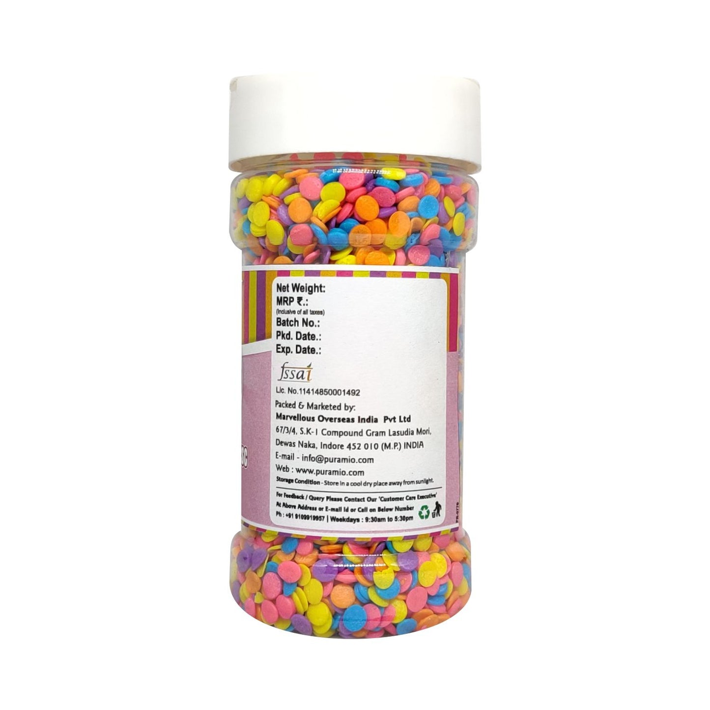 Puramio Multicolor Disc - Big for Cake Decoration, 125g