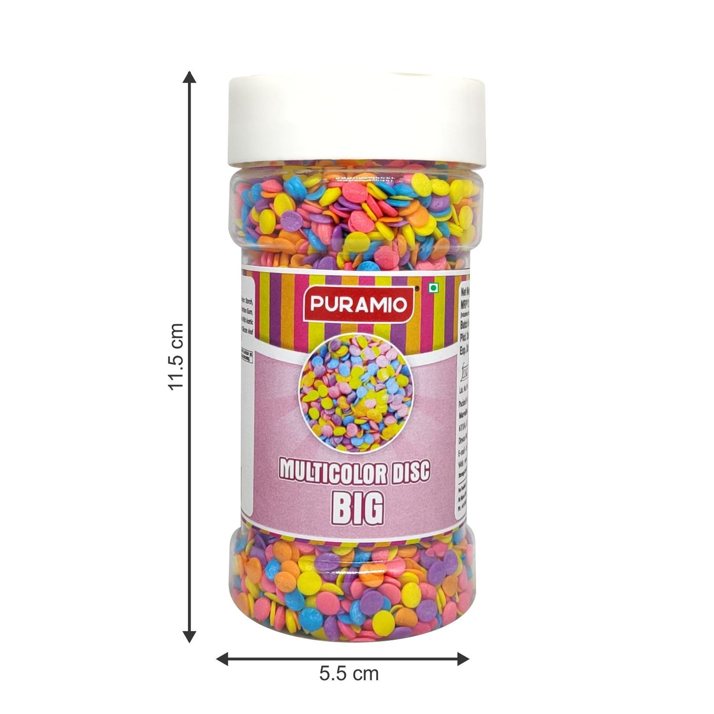 Puramio Multicolor Disc - Big for Cake Decoration, 125g