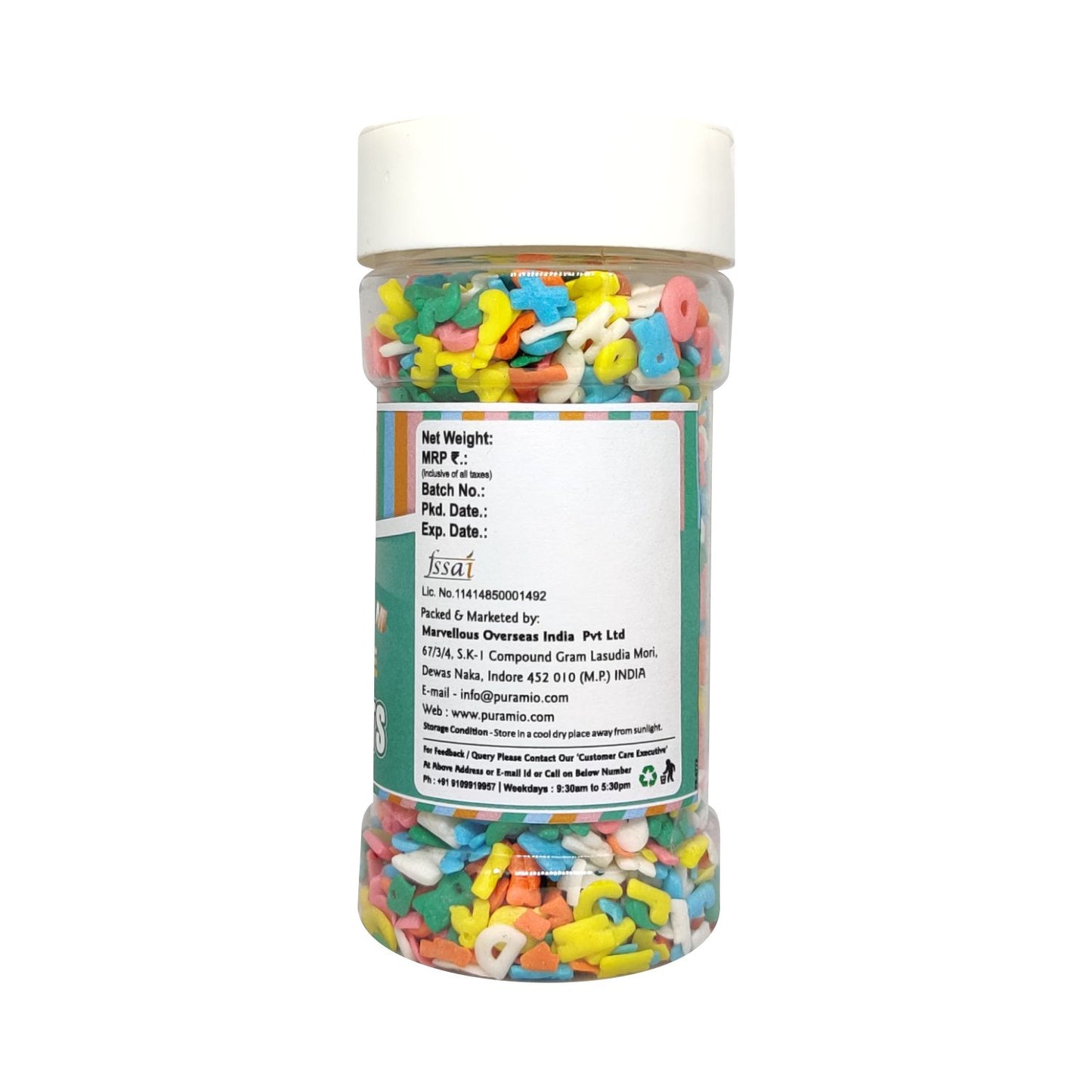 Puramio Alphabets for Cake Decoration, 100g