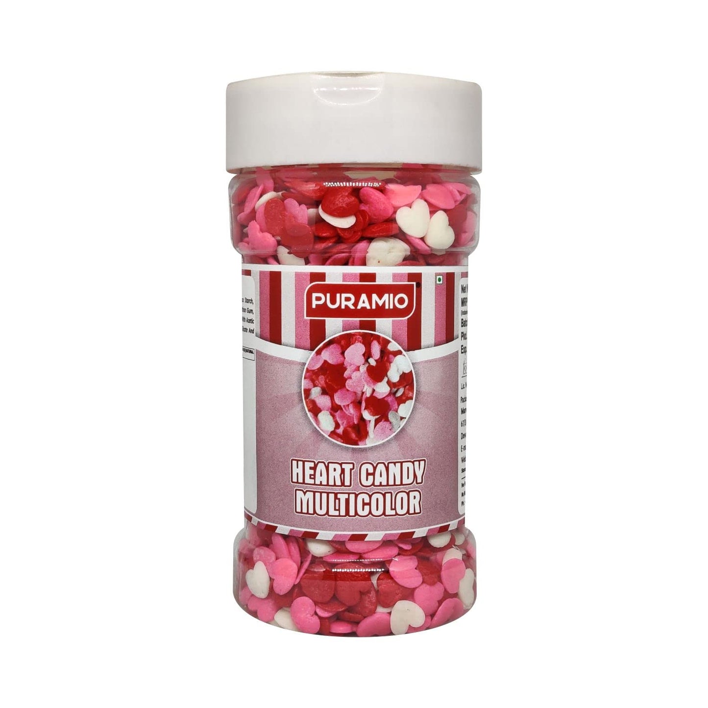 Puramio Heart Candy - Multicolor | for Cake Decoration, 125g