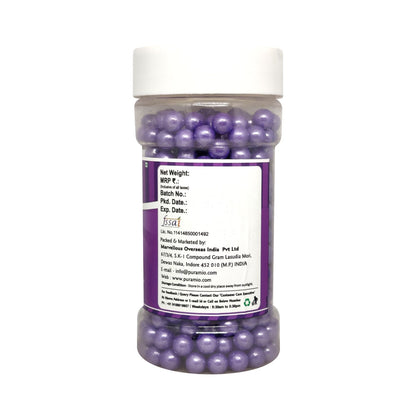 Puramio Glamour Balls Jumbo - Purple (7mm) | for Cake Decoration, 150g