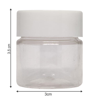 Puramio Round Pet Jar - each 15ml Set of 24