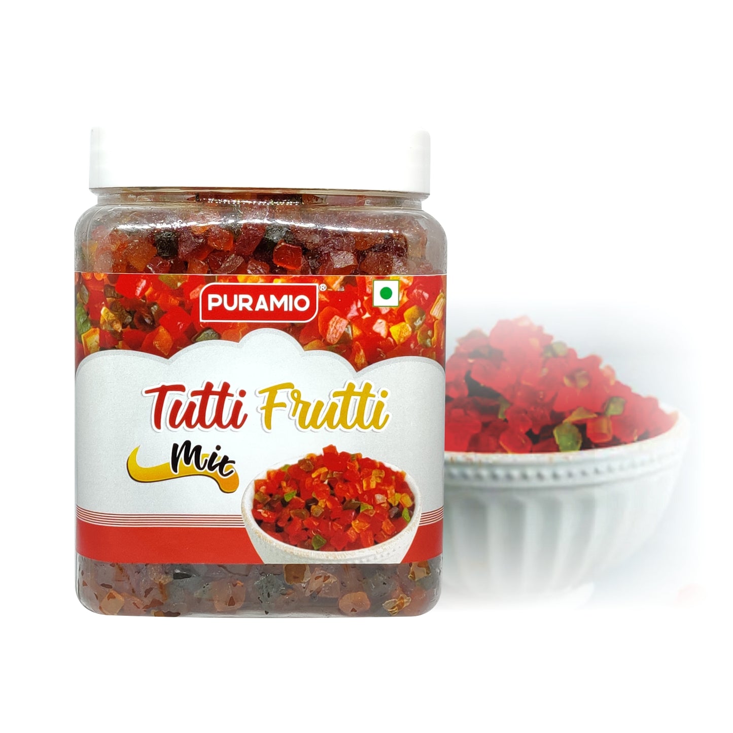 Puramio Tutti Frutti - Mix (Fresh Chery Candies for Cakes, Cookies, Icecream Decoration) , 800g