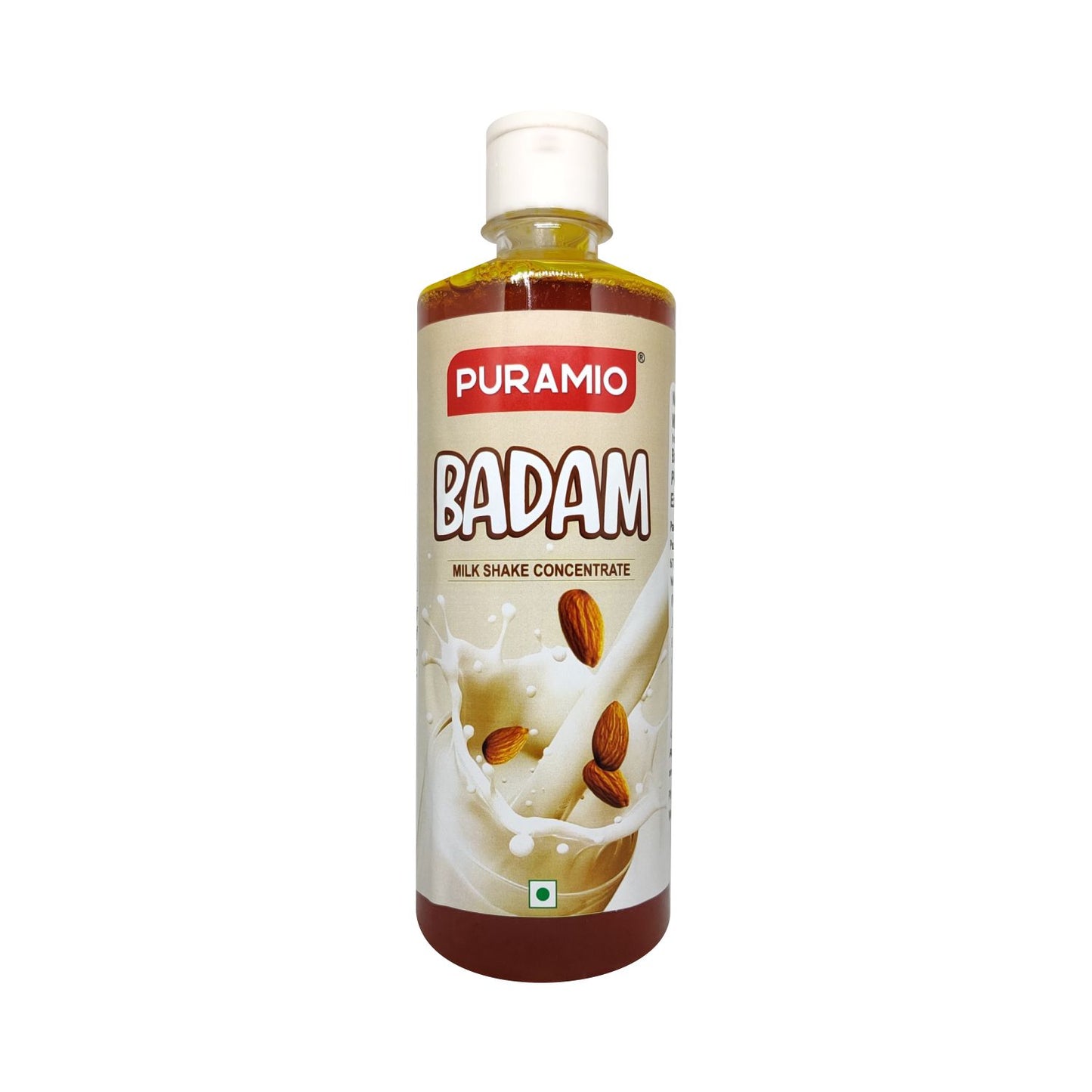 Puramio Milk Shake Mix | Concentrate - [For Milk Shakes/Mocktails/Flavoured Juices], (Badam)