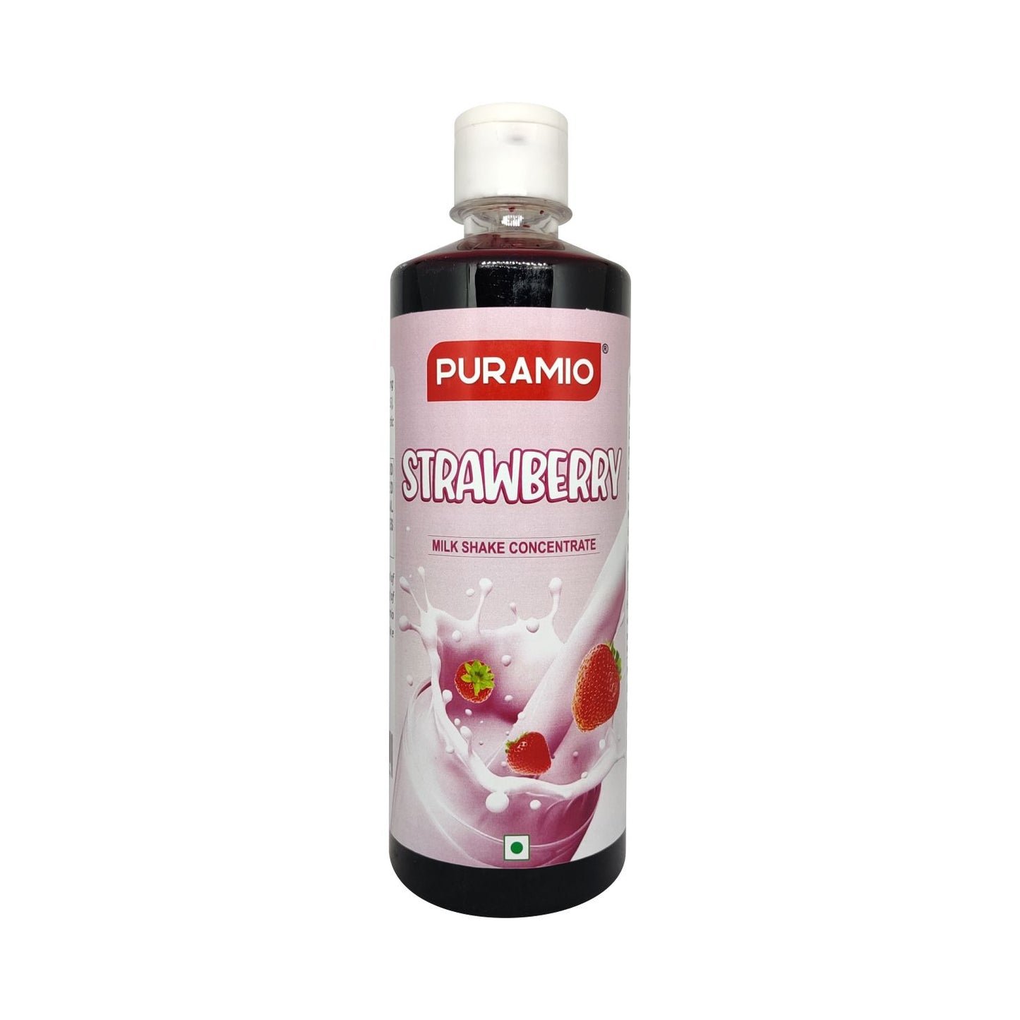 Puramio Milk Shake Mix | Concentrate - [For Milk Shakes/Mocktails/Flavoured Juices], (Strawberry)