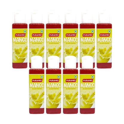 Puramio Milk Shake Mix | Concentrate- (Mango) [For Milk Shakes/Mocktails/Flavoured Juices], 30ml Each (Pack Of 10)