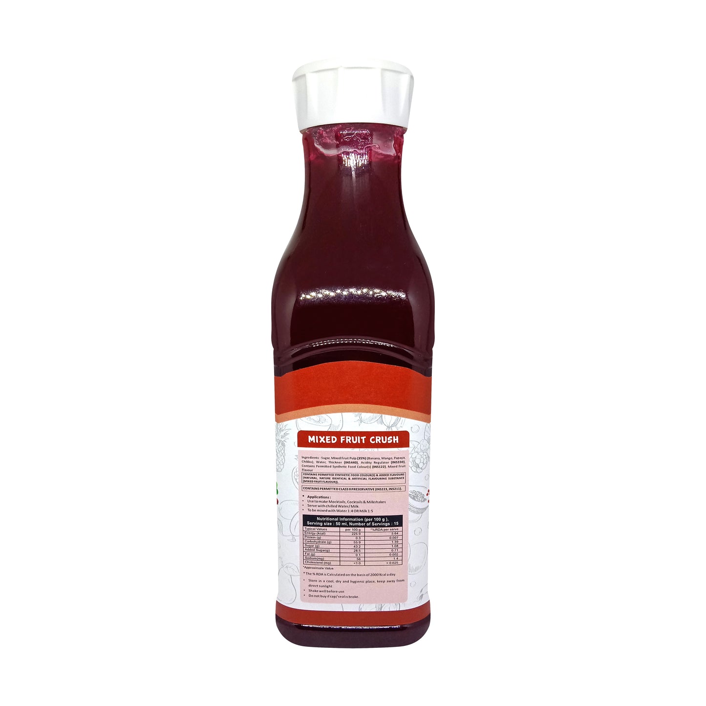 Puramio Fruit Crush- Mix Fruit, 750ml