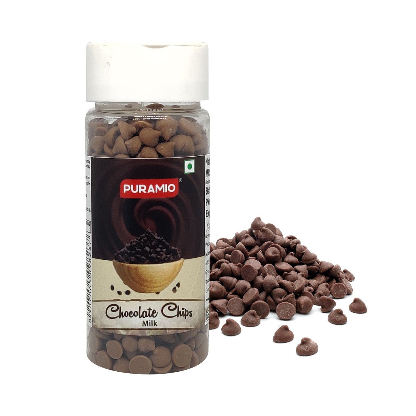 PURAMIO Combo Pack of- Icecream Mix (Vanilla) - 250g & Milk Chocolate Chips - 75g