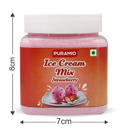 PURAMIO Combo Pack of- Icecream Mix (Strawberry) - 250g & Tutti Frutti (Mix) - 125g