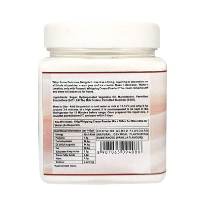 Puramio Whipping Cream Powder Combo of- Vanilla & Strawberry, (250g x 2)