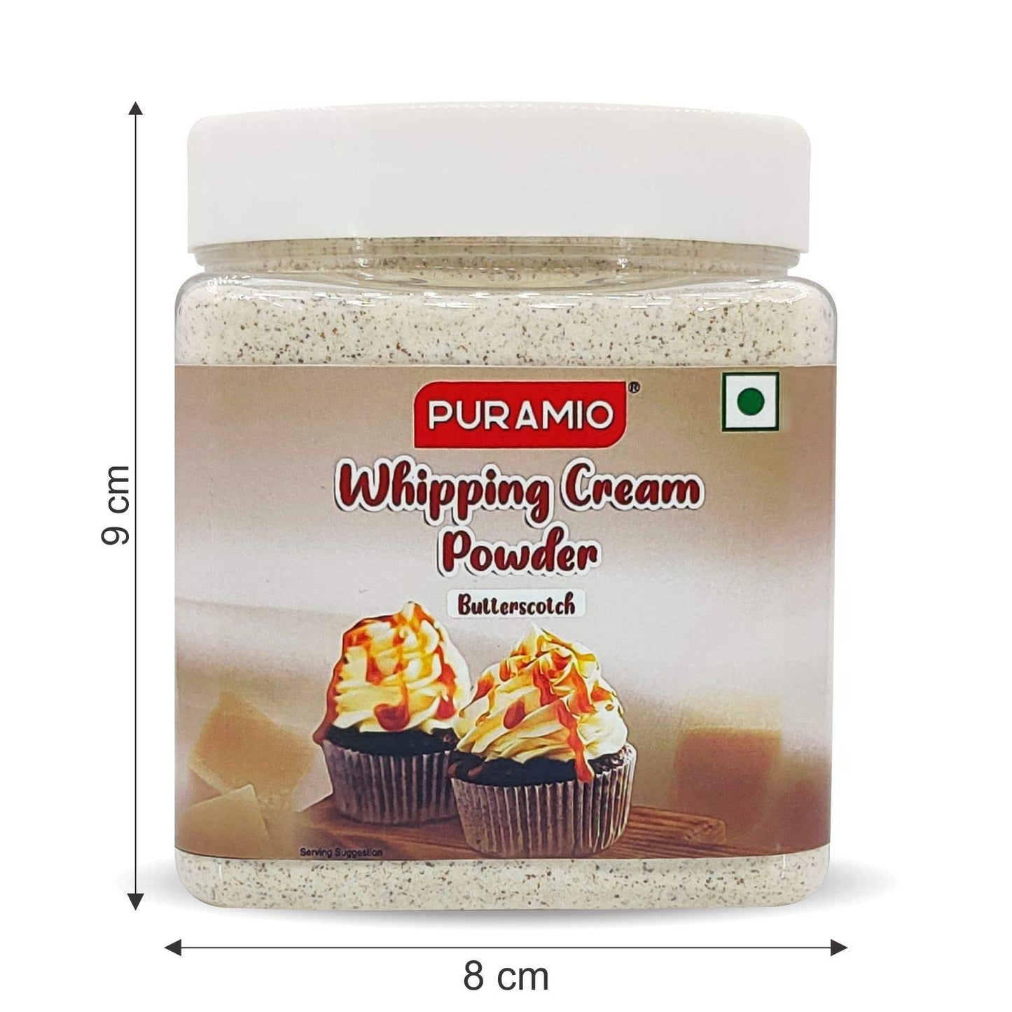 Puramio Whipping Cream Powder Combo Pack of- Vanilla & Butterscotch, (250g x 2)