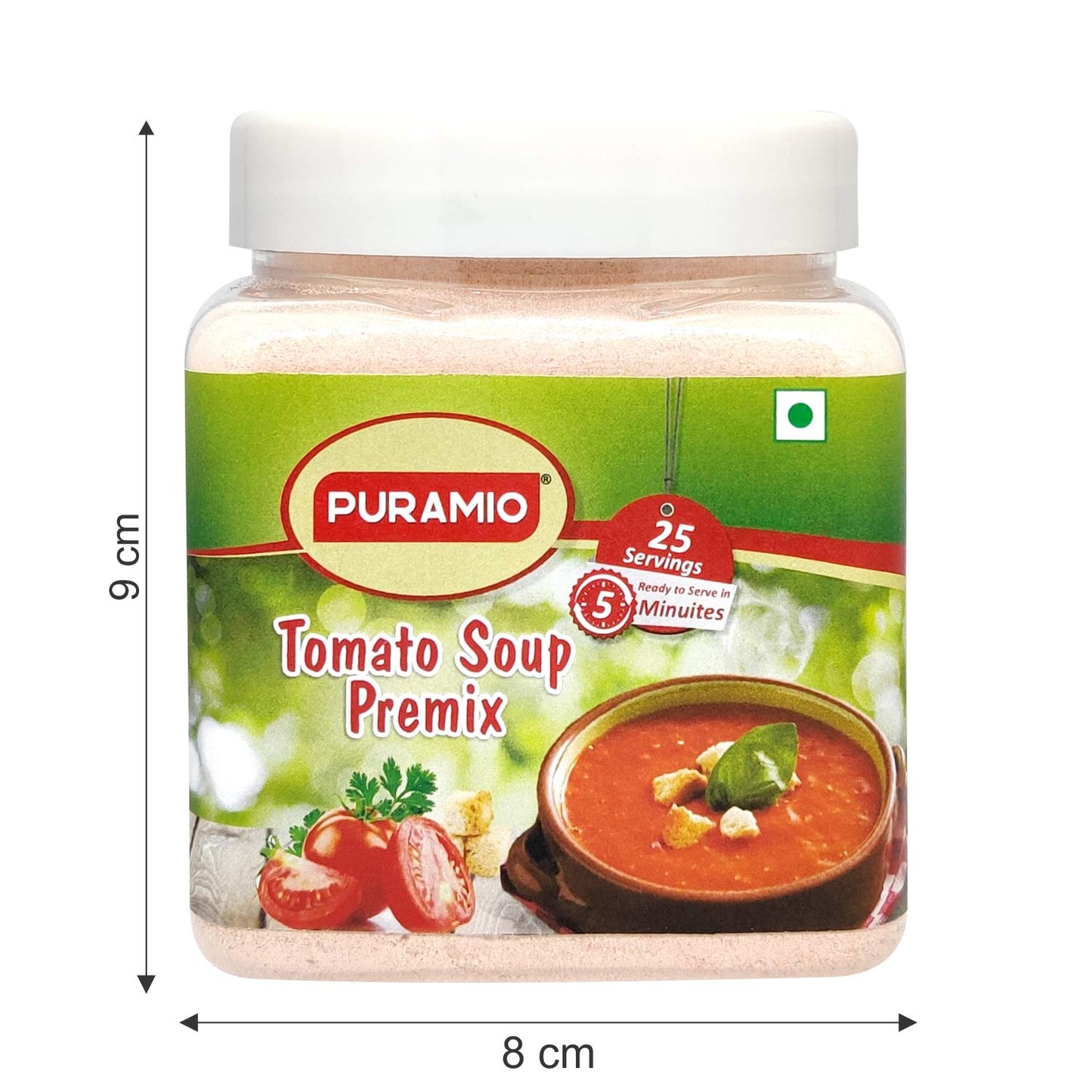 Puramio Soup Premix Combo Pack of 2 - Tomato and Hot & Sour, 250g Each