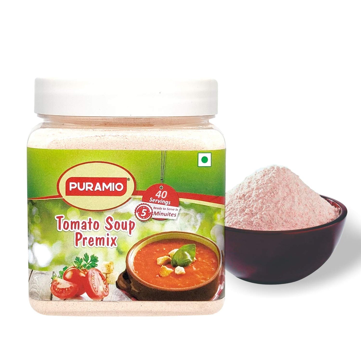 Puramio Soup Premix Combo Pack of 2 - Tomato and Hot & Sour, 400g Each
