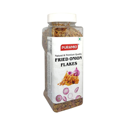 Puramio Biryani Combo Pack - Fried Onion Flakes (250g), Red Onion Flakes (200g) & Shahi Biryani Flavour (50ml)