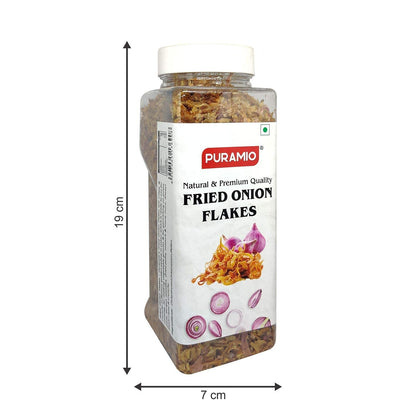 Puramio Biryani Combo Pack - Fried Onion Flakes (250g), Red Onion Flakes (200g) & Shahi Biryani Flavour (50ml)