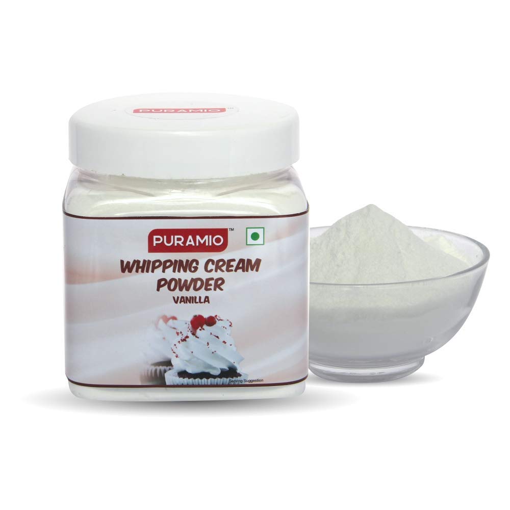 Puramio Whipping Cream Powder Vanilla, Chocolate, Pineapple, Strawberry and Butterscotch, (250g Each (Pack of 5))