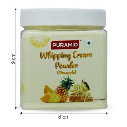 Puramio Whipping Cream Powder Vanilla, Chocolate, Pineapple, Strawberry and Butterscotch, (250g Each (Pack of 5))