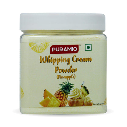 Puramio Whipping Cream Powder Combo Pack of- Vanilla, Chocolate, Pineapple and Strawberry, Each 250g (Pack of 4)