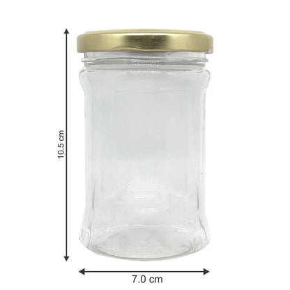 Puramio 250ml Pet Jar with Golden Metal Cap - Set of 6