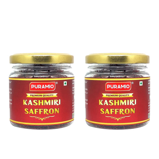 Puramio Kashmiri Saffron (Kesar) - Pure and Natural, (25g x 2 = 50g)