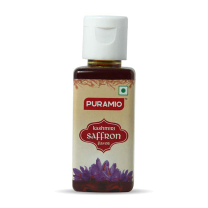 Puramio Combo Concentrated Flavours - Kashmiri Saffron + Creamy Vanilla Each 50ml