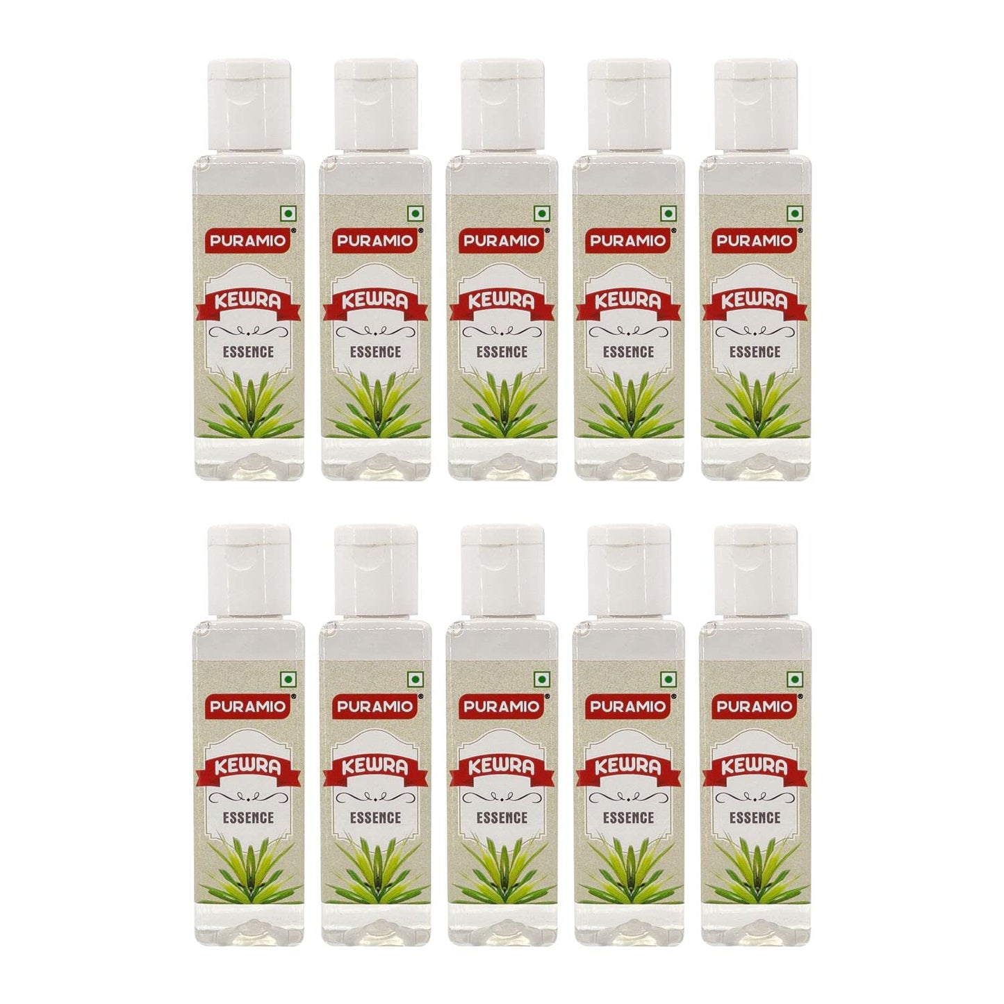 Puramio Kewra Culinary Essence - Pack of 10, 30ml Each