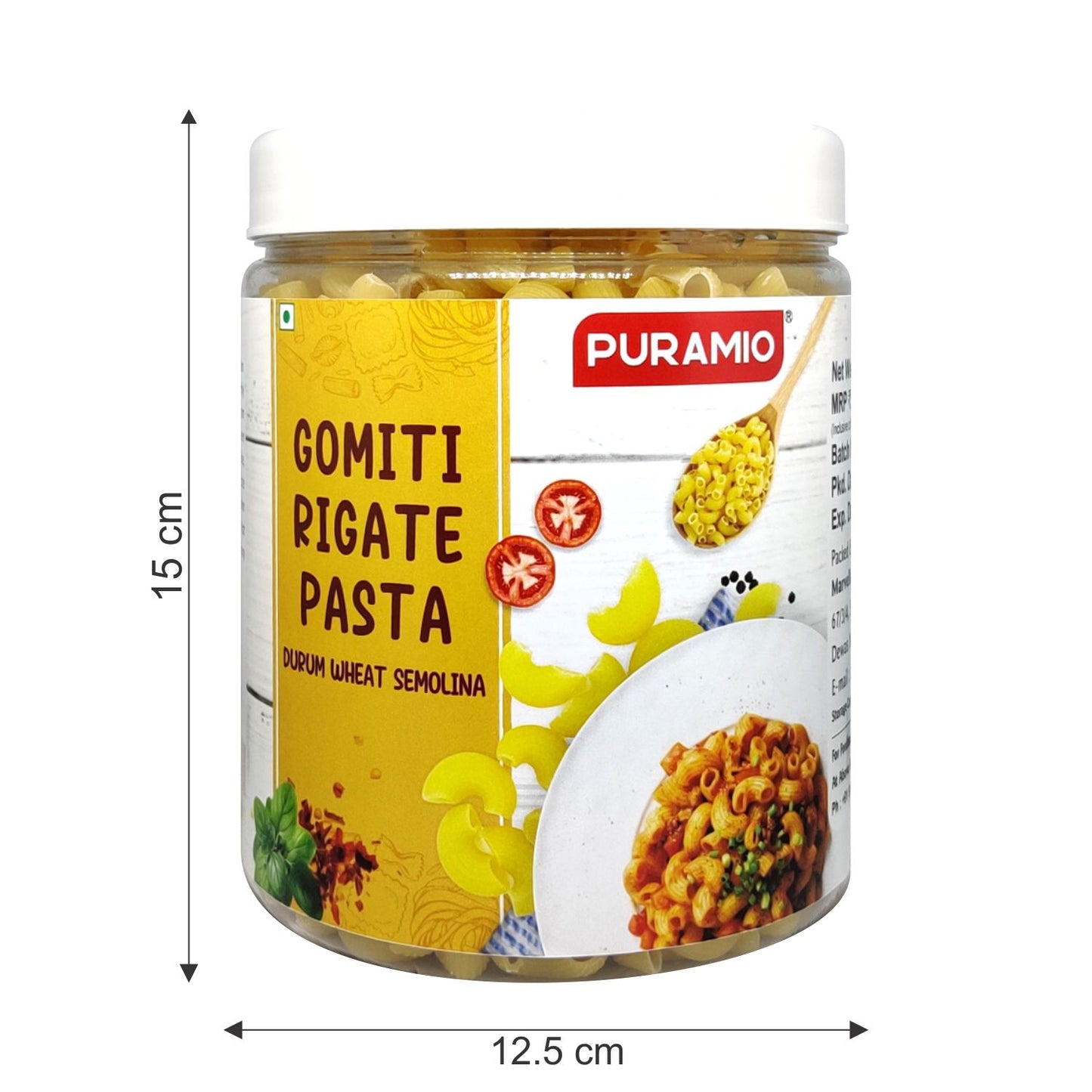 Puramio Gomiti Rigate Durrum Wheat Semolina Pasta