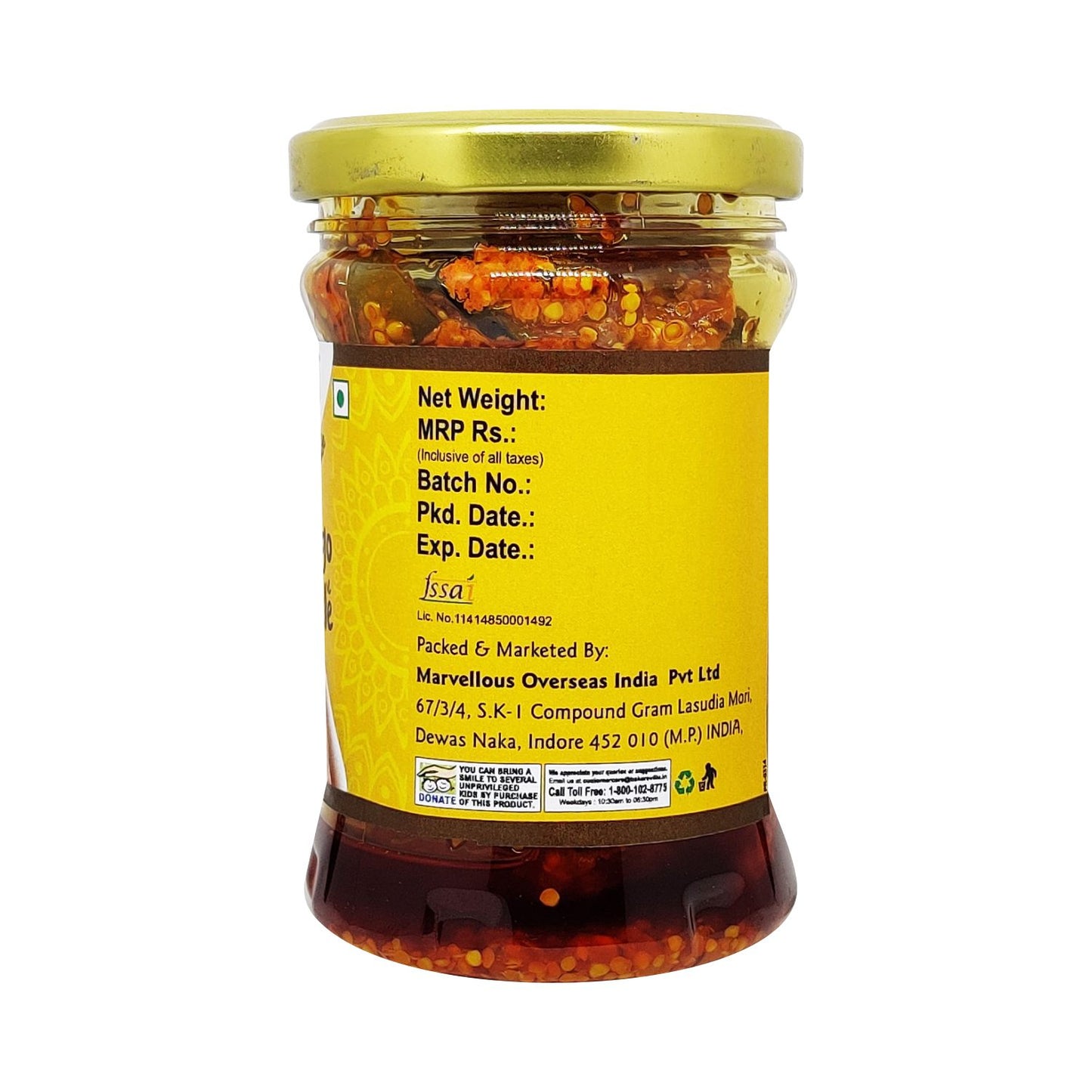 PURAMIO "Traditional Home Made Mango Pickle / (Aam Ka Achar)" 225gm