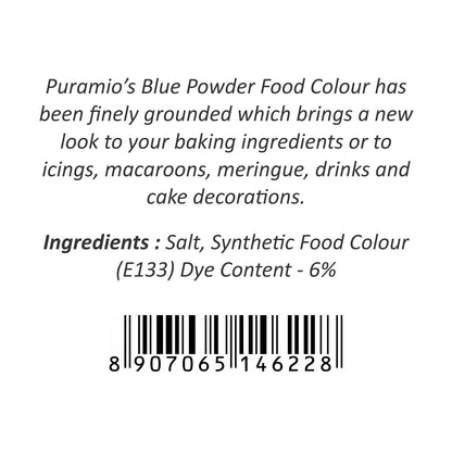Puramio Powder Food Colour - Blue 125g