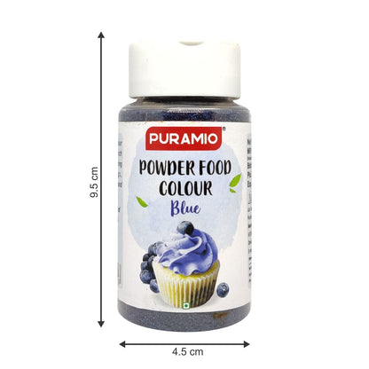 Puramio Powder Food Colour Combo of 12 - 125gm - Apple Green, Blue, Caramelene, Chocolate Brown, Saffron, Cola, Lemon Yellow, Orange Red, Pink, Raspberry Red, Tomato Red, Vino