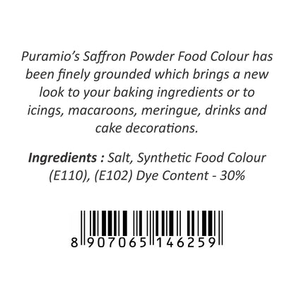 Puramio Powder Food Colour - Saffron 125g