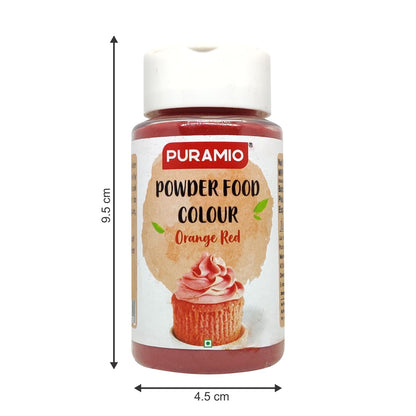 Puramio Powder Food Colour - Orange Red 125g