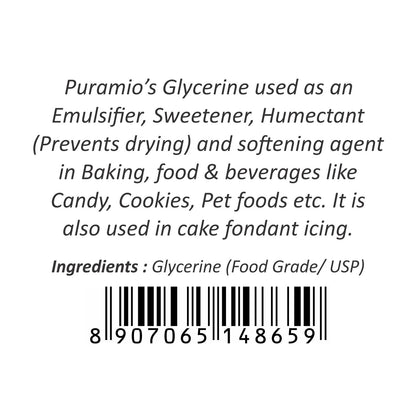 Puramio [100% Pure] Glycerine (Food Grade),