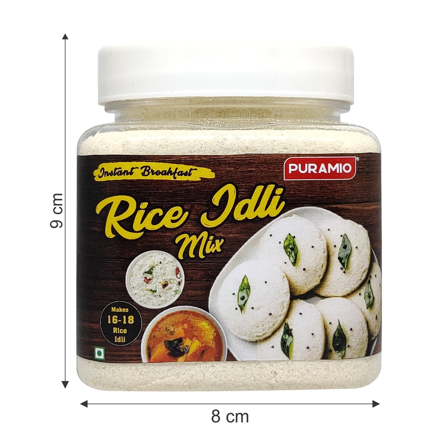 Puramio Instant South Indian Breakfast Mix Combo (Pack of 4) - Rice Dosa, Rice Idli, Medu Vada & Sambhar - 200g Each