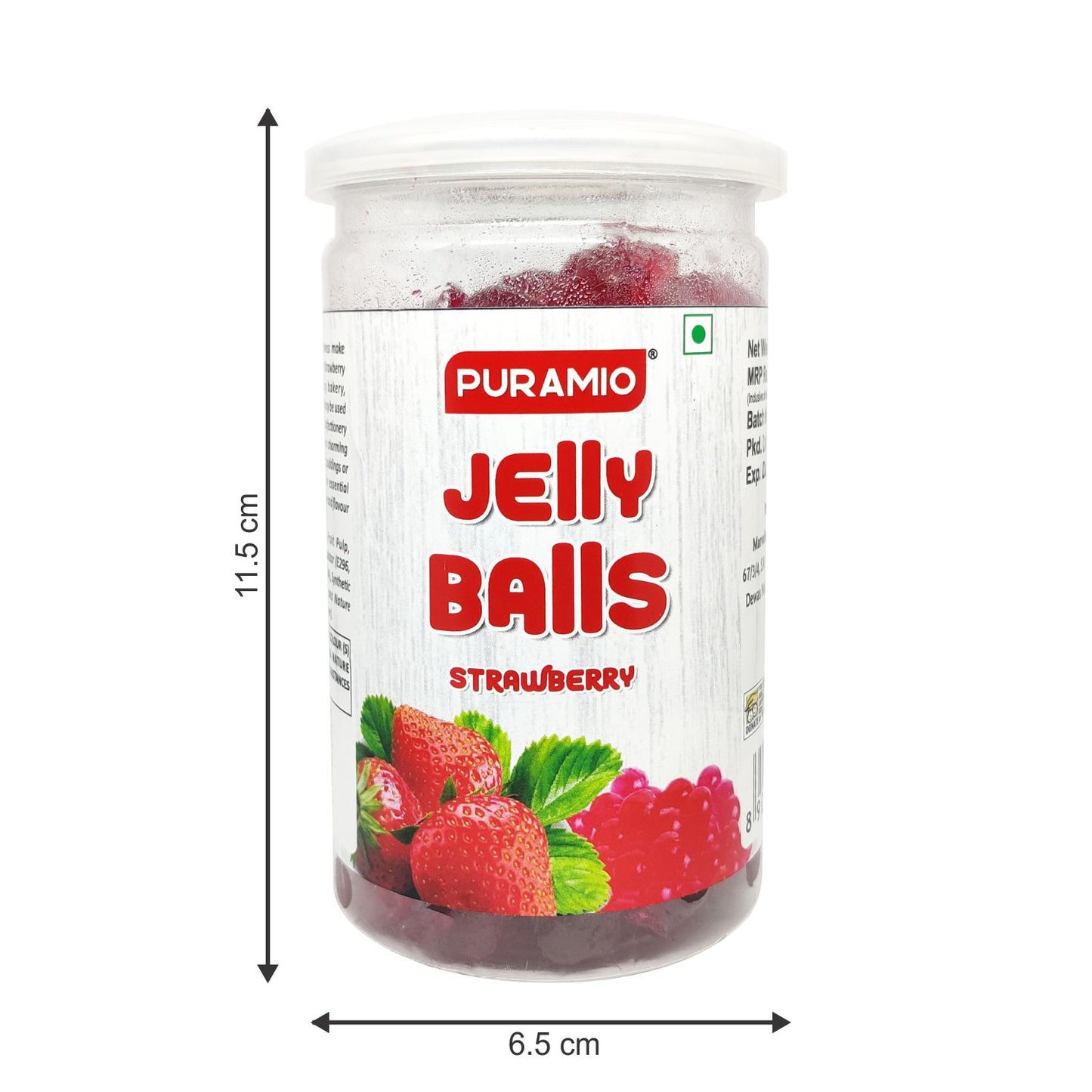 Puramio Combo Pack of Jelly Balls - Strawberry & Orange , 300g Each