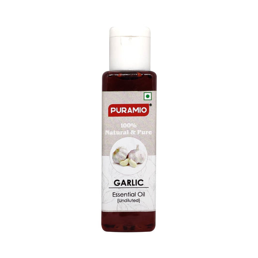 Puramio Garlic Essential Oil [Undiluted]100% Natural & Pure, Helps Reduce Dandruff, Acne & Wrinkles, 30ml