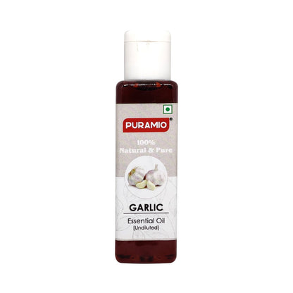 Puramio Garlic Essential Oil [Undiluted]100% Natural & Pure, Helps Reduce Dandruff, Acne & Wrinkles, 30ml