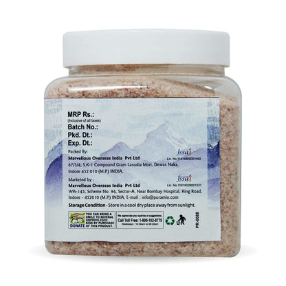 Puramio Himalayan Pink Rock Salt Powder - Dark, 1Kg